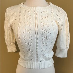Forever 21 Cream Knit Top